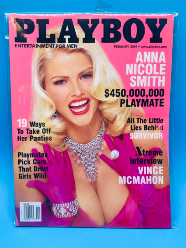 Photo 1 of 803653…adults only playboy magazine featuring Anna Nicole smith in plastic sleeve 