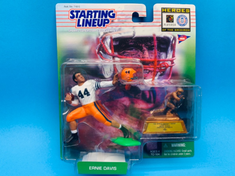 Photo 1 of 803666…starting line up Ernie Davis Heisman Trophy figure in original package 