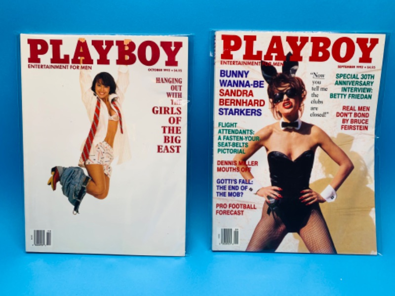 Photo 1 of 803675…adults only playboy magazines from 1992 in plastic sleeves 