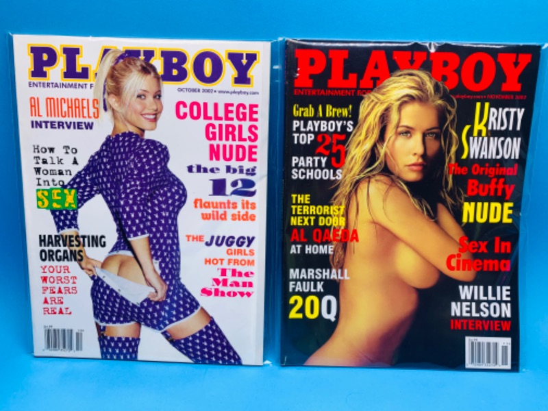 Photo 1 of 803677…adults only playboy magazines from 2002 in plastic sleeves 