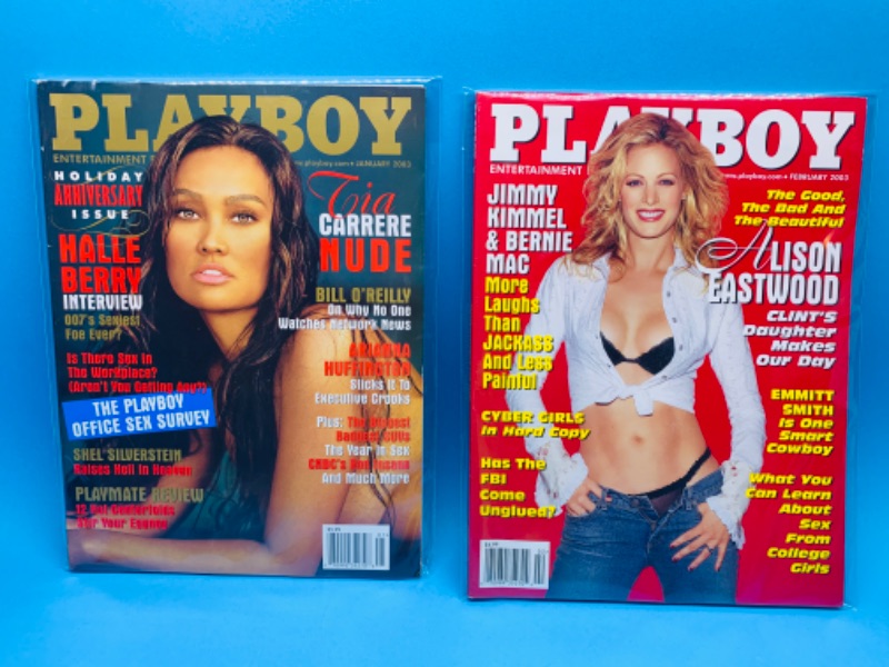 Photo 1 of 803678…adults only playboy magazines from 2003 in plastic sleeves 