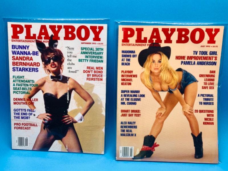 Photo 1 of 803679…adults only playboy magazines from 1992 in plastic sleeves 