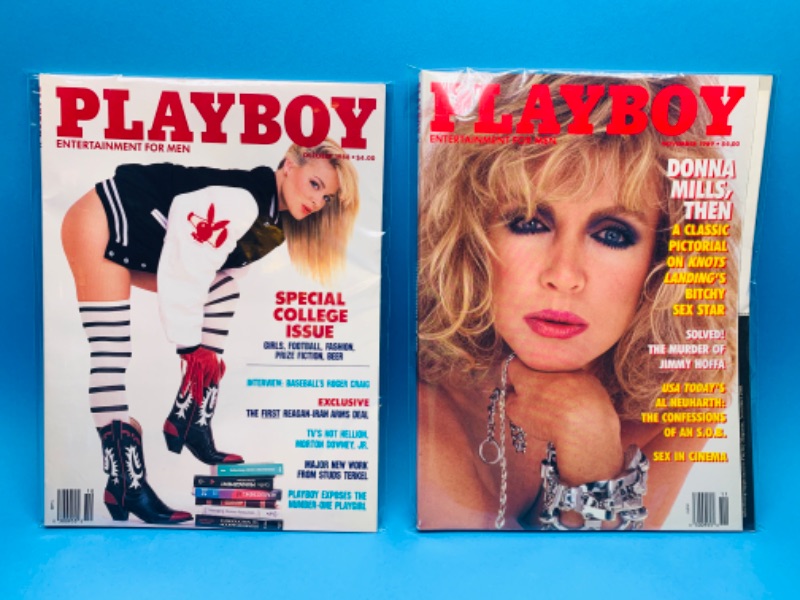 Photo 1 of 803680…adults only playboy magazines from 1988 and 1989 in plastic sleeves 