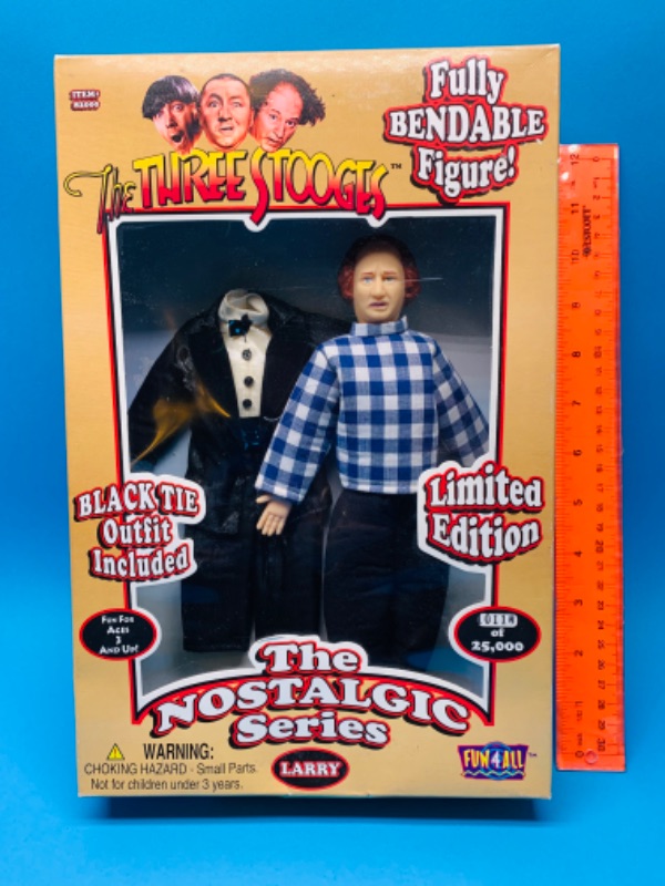 Photo 1 of 803692…the three stooges Larry fully bendable figure in original box 