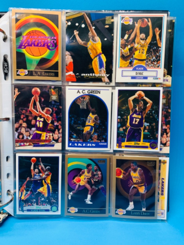 Photo 2 of 803693…153 Los Angeles Lakers trading cards in binder not all pages are photographed 