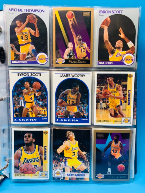 Photo 4 of 803693…153 Los Angeles Lakers trading cards in binder not all pages are photographed 