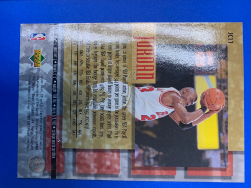 Photo 1 of 803699….upper deck Michael Jordan jumbo trading card in frame 