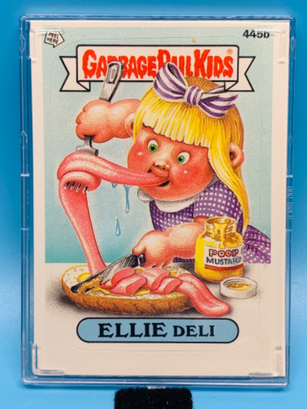 Photo 1 of 803726…vintage garbage pail kids Ellie deli sticker card in hard plastic case 