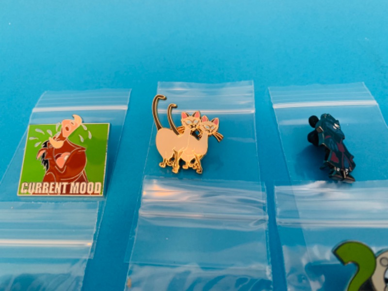 Photo 3 of 803785…9 Disney pins in plastic bags 