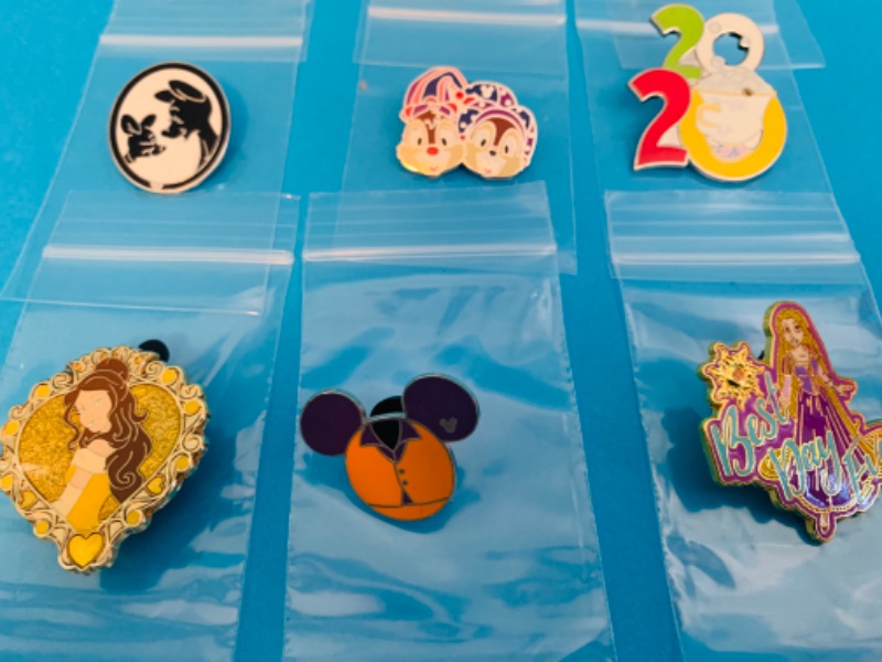 Photo 2 of 803785…9 Disney pins in plastic bags 