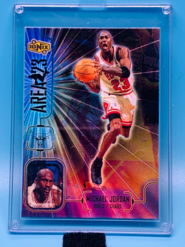 Photo 1 of 803818…upper deck area 23 Michael Jordan ionix card A10 in hard plastic case 