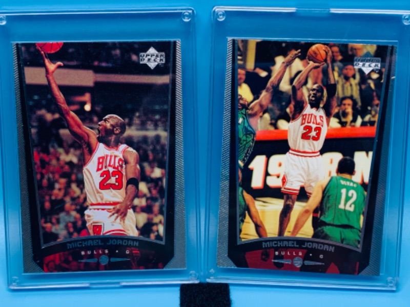 Photo 1 of 803819… 2 upper deck Michael Jordan cards 230 E and 230 C in hard plastic cases