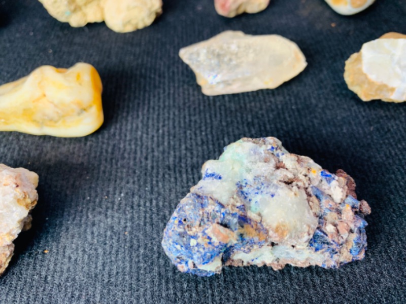 Photo 1 of 803836…collectible geodes, crystals, and rock formations in display case 19 x 15 