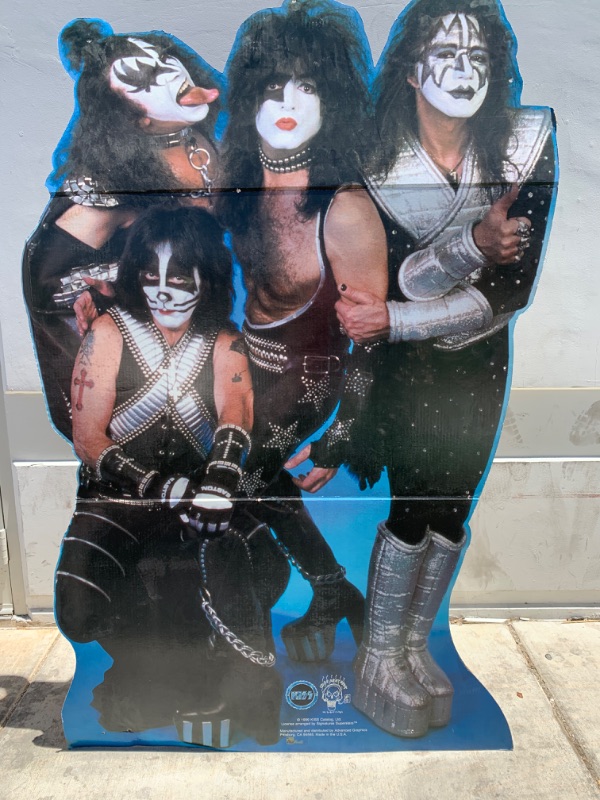 Photo 3 of 803840…xxxlarge 5 foot 10 inch kiss freestanding display- stains on back but front is fine 