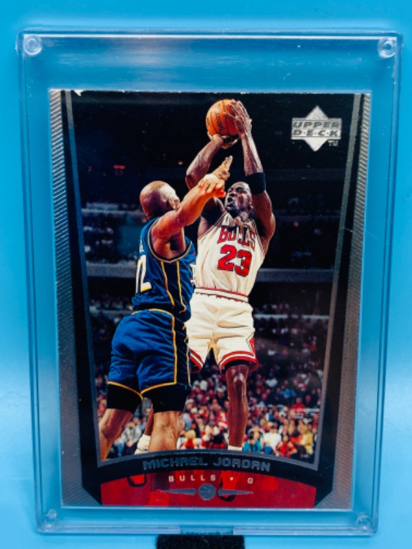 Photo 1 of 803861… upper deck Michael Jordan card 230U in hard plastic case