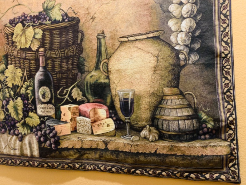 Photo 1 of 803878…XLarge Tuscan fabric tapestry with rod 56 inches wide 