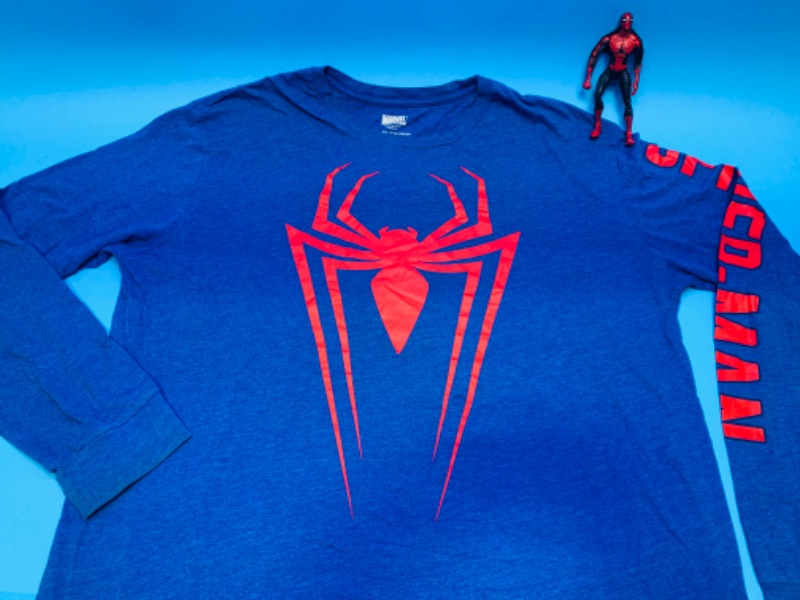 Photo 1 of 803890…size 2xl marvel shirt and Spider-Man figure 