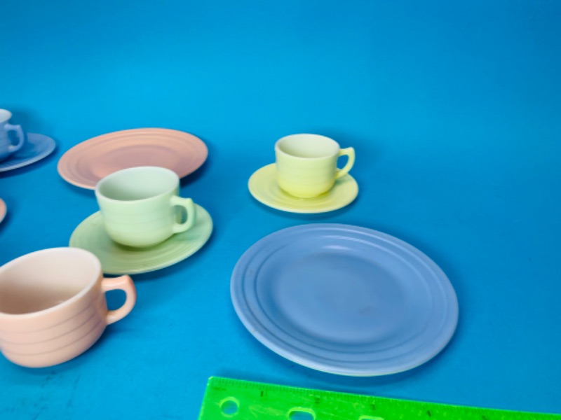 Photo 2 of 803895…vintage pastel mini tea cups and saucers and tiny Japan tea set 