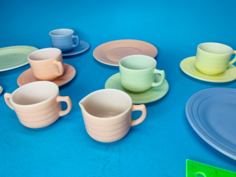 Photo 4 of 803895…vintage pastel mini tea cups and saucers and tiny Japan tea set 