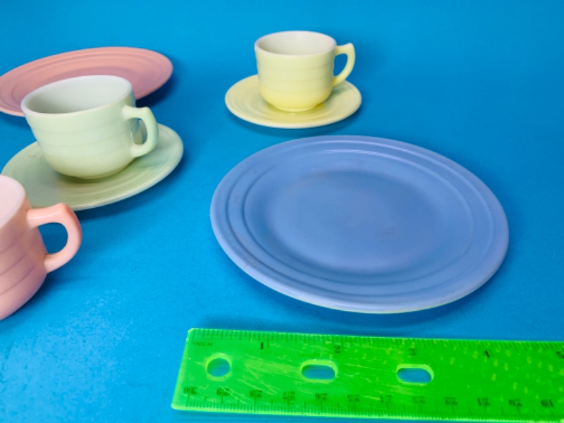 Photo 3 of 803895…vintage pastel mini tea cups and saucers and tiny Japan tea set 