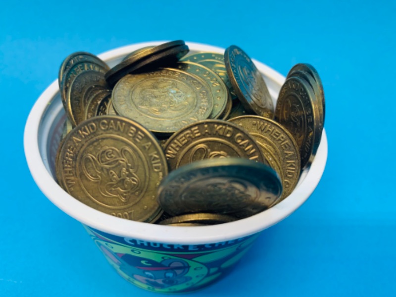 Photo 3 of 803907…small tub of chucky cheese tokens 