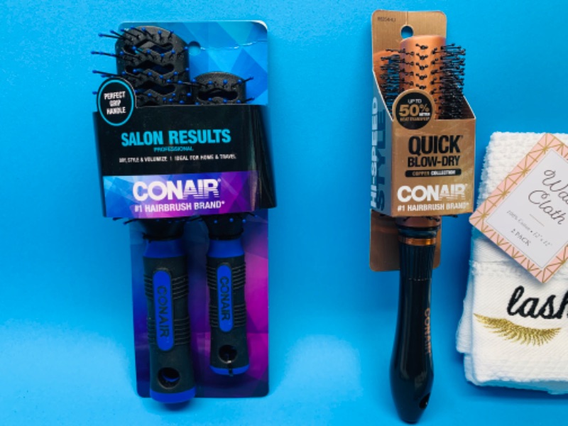 Photo 1 of 803915…6 washcloths and 3 hairbrushes in packages 