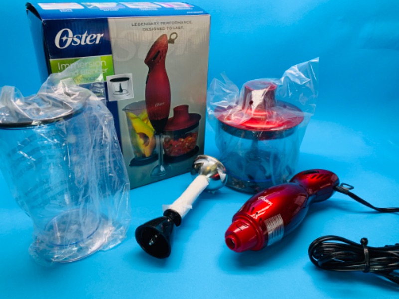 Photo 1 of 803922…oster immersion hand blender with chopper with box 