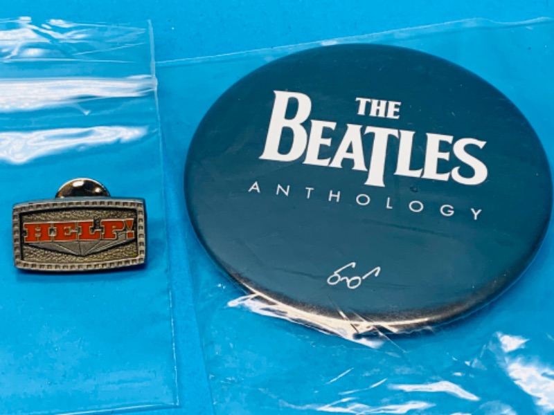 Photo 1 of 803937…1996 Beatles apple corps ltd. Help pin and anthology pin 