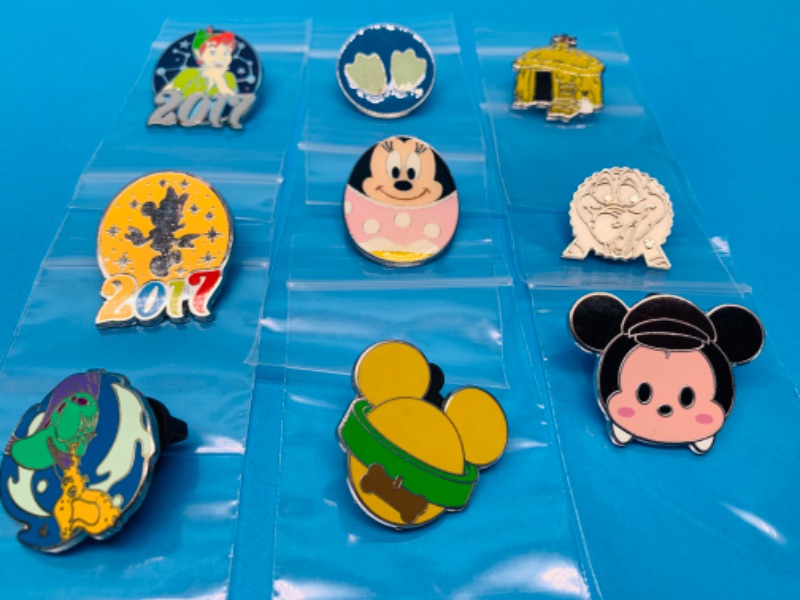 Photo 1 of 803979…9 Disney pins in plastic bags 