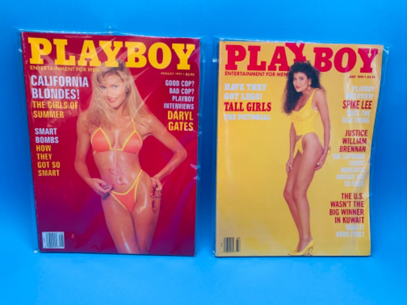 Photo 1 of 803992… adults only vintage 1991 playboy magazines in plastic sleeves 