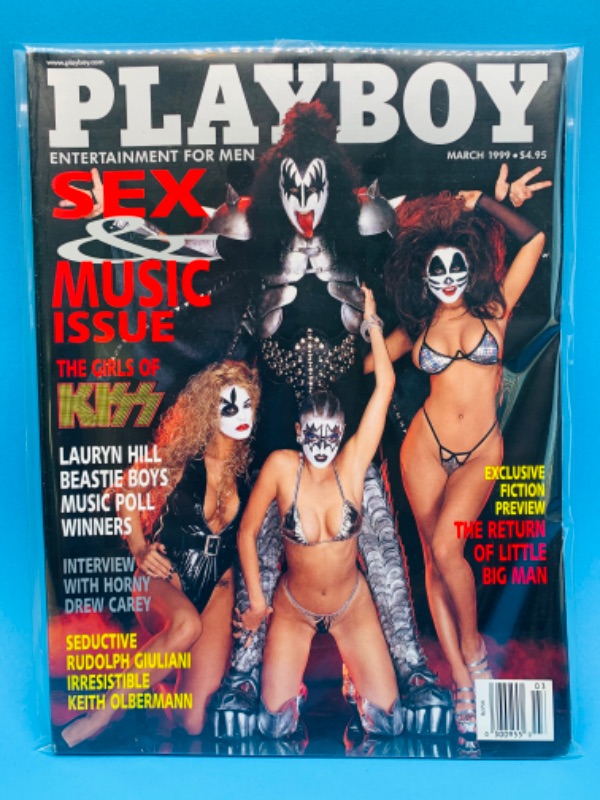 Photo 1 of 803994…adults only playboy magazine featuring kiss in plastic sleeve 