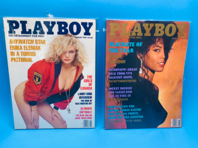 Photo 1 of 804004… adults only vintage 1990 playboy magazines in plastic sleeves 