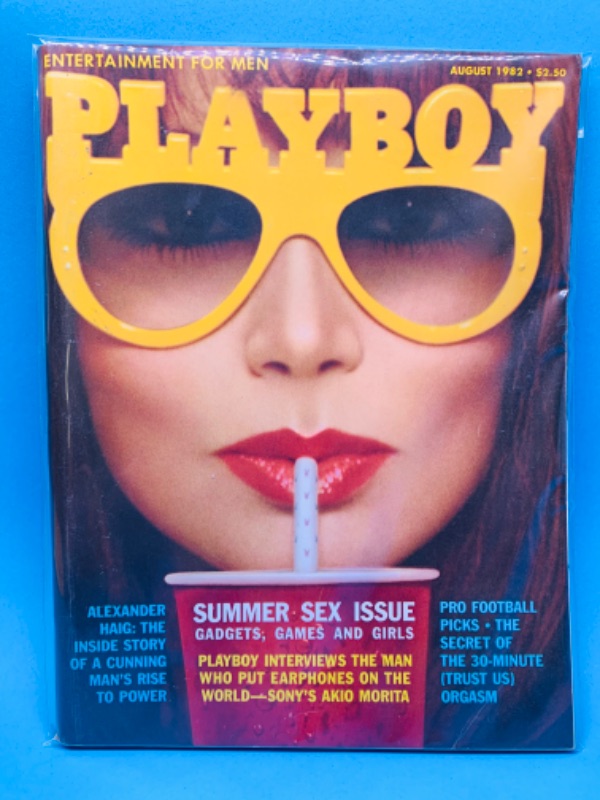 Photo 1 of 804006… adults only vintage 1982 playboy magazine in plastic sleeve