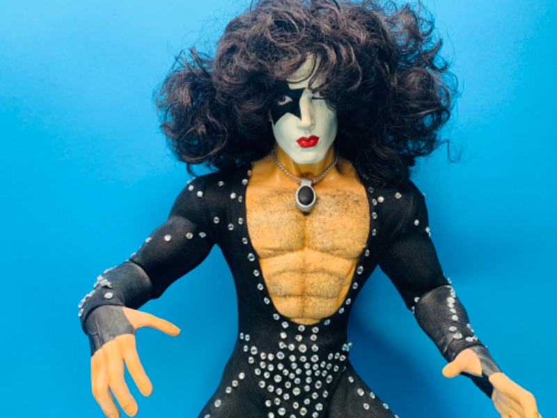 Photo 2 of 804013…xlarge 2 foot 4” poseable figure plays music  kiss Paul Stanley Destroyer has movable parts 