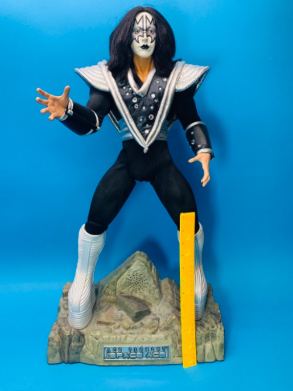 Photo 1 of 804016…Xlarge 2 foot 2” poseable figure plays music kiss Ace Frehley Destroyer has movable parts 