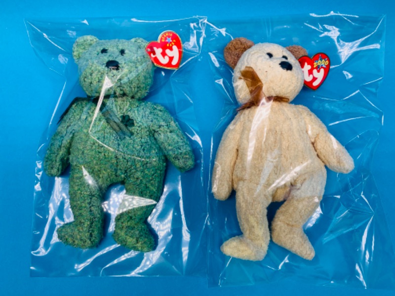 Photo 1 of 804088… 2 TY beanie babies in plastic bags 