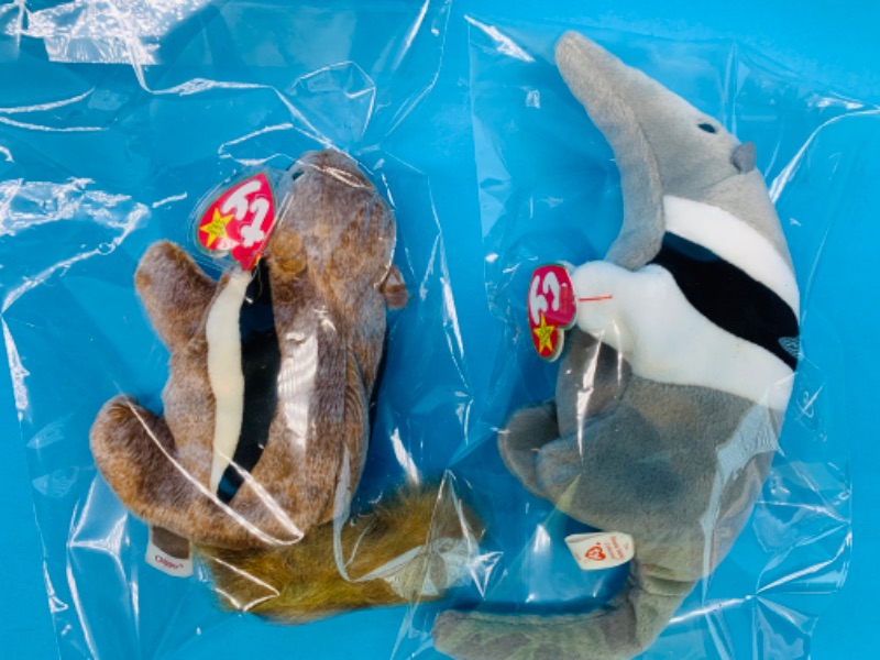 Photo 1 of 804090… 2 TY beanie babies in plastic bags 