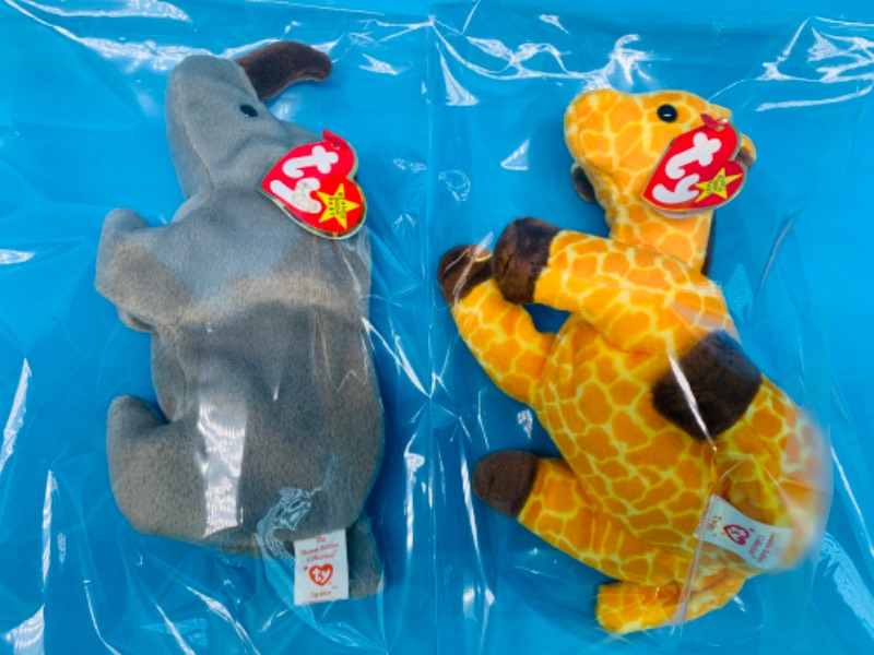 Photo 1 of 804091… 2 TY beanie babies in plastic bags 