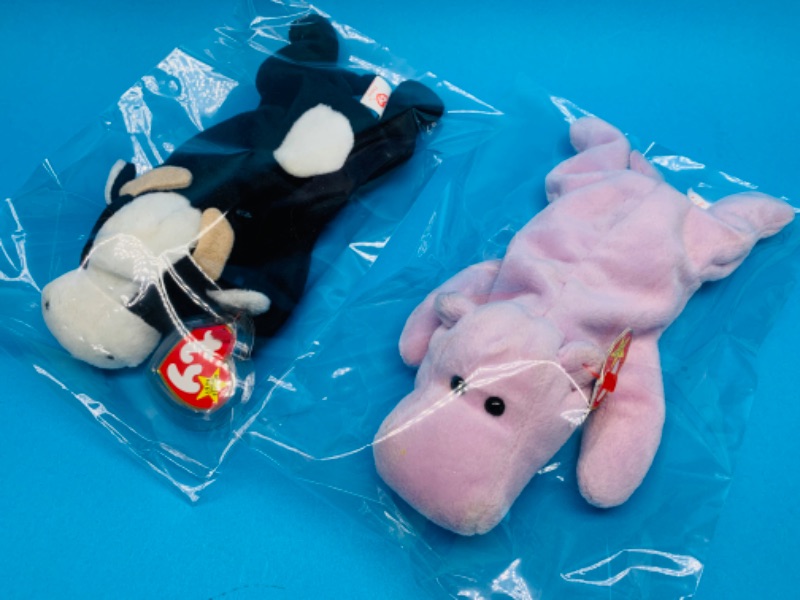 Photo 1 of 804095… 2 TY beanie babies in plastic bags 