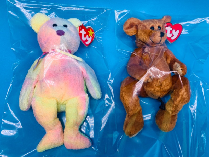 Photo 1 of 804097… 2 TY beanie babies in plastic bags 