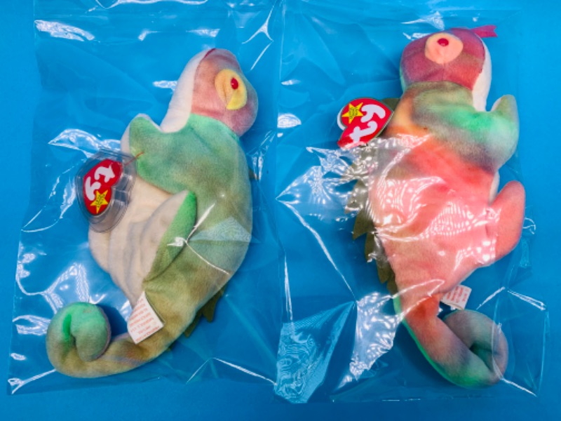 Photo 1 of 804098… 2 TY beanie babies in plastic bags 