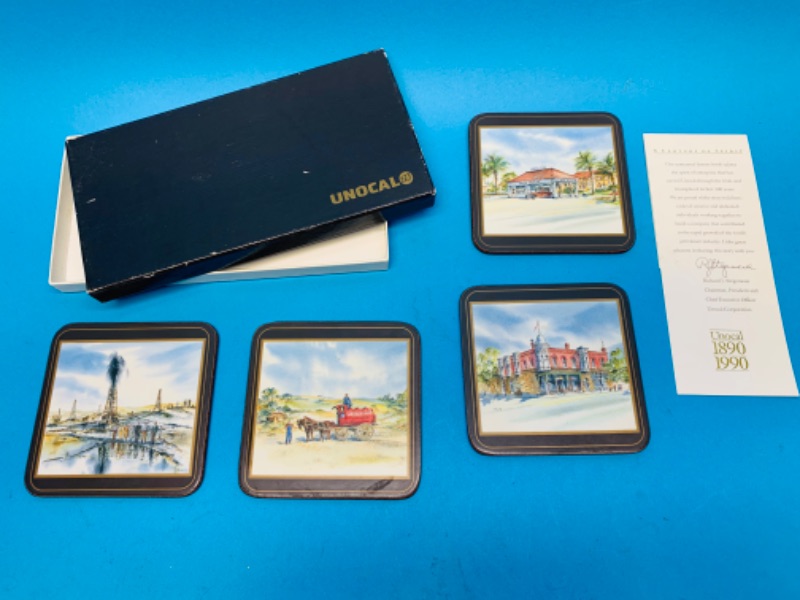 Photo 1 of 804113…vintage commemorative unocal 100 year coasters in box