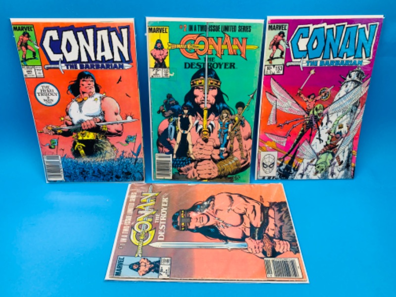 Photo 1 of 804123…4 vintage Conan comics in plastic sleeves 