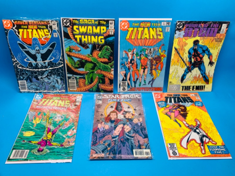 Photo 1 of 804127…7 vintage DC comics in plastic sleeves 