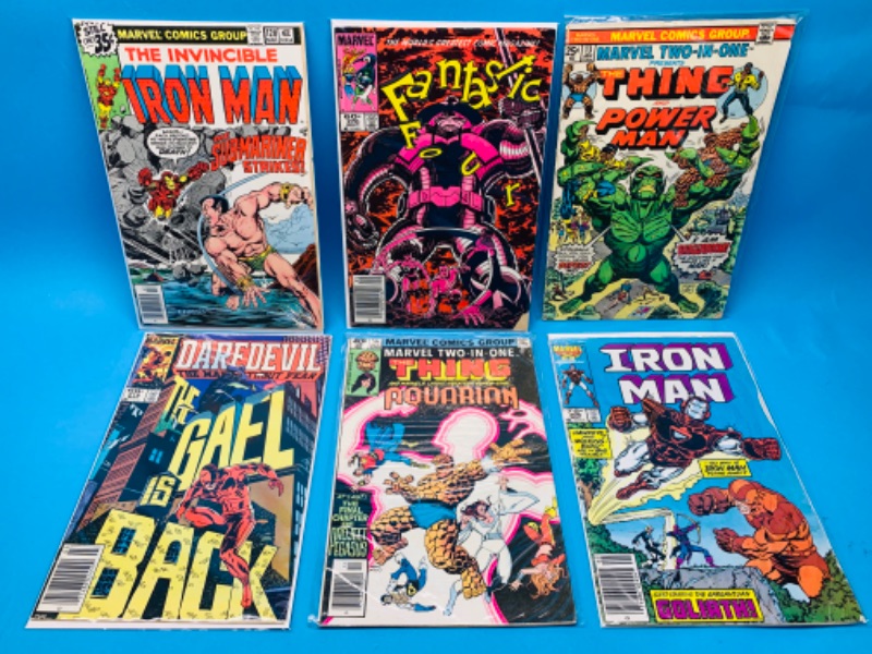 Photo 1 of 804128…6 vintage marvel comics in plastic sleeves 