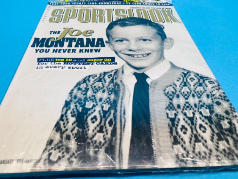 Photo 5 of 804134…sealed sportslook magazine featuring Joe Montana with X-men trading cards included in package 