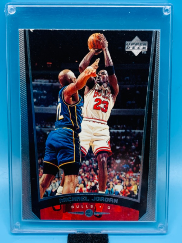 Photo 1 of 804143…  upper deck Michael Jordan card 230U in hard plastic case