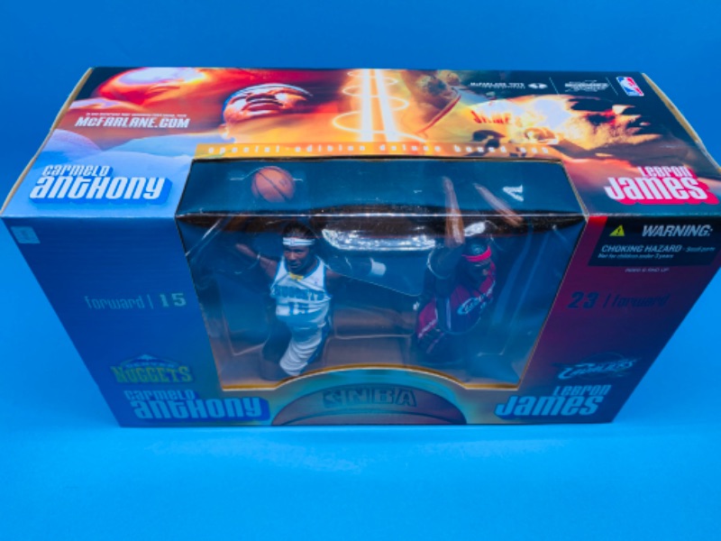 Photo 2 of 804162…mcfarlane toys LeBron James and Carmelo Anthony figures in original box