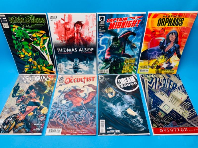 Photo 1 of 804172…8 comics all number ones in plastic sleeves 