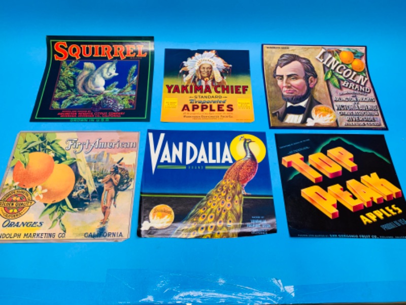 Photo 1 of 804186…vintage California citrus labels signs 